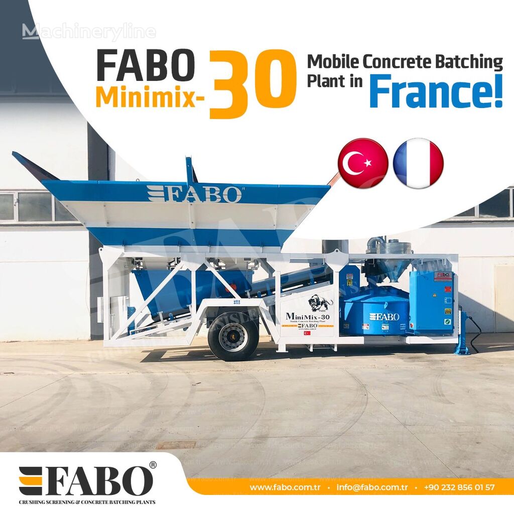 новый Fabo Minimix-30 Мобильный Компактный Бетонный Завод