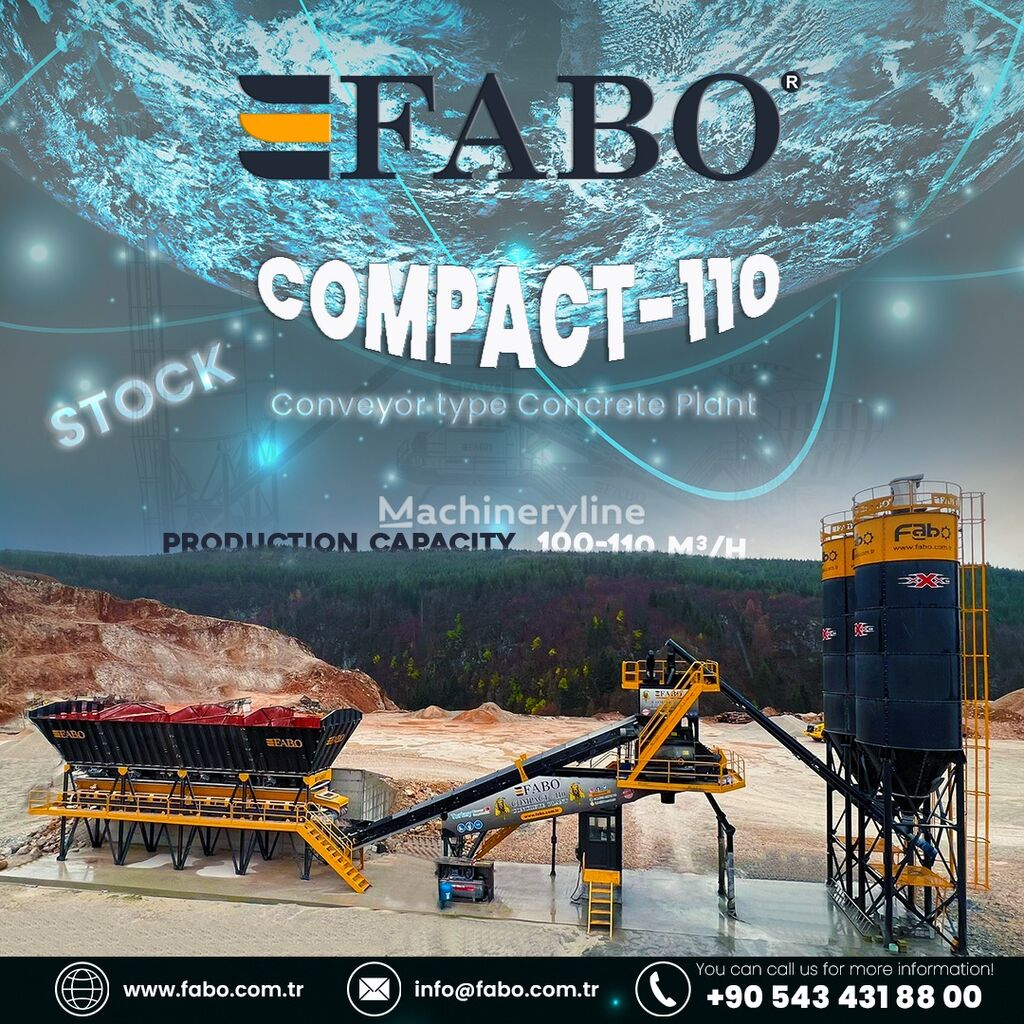 новый Fabo БЕТОННЫЙ ЗАВОД FABOMIX COMPACT-110 | НОВЫЙ ПРОЕКТ